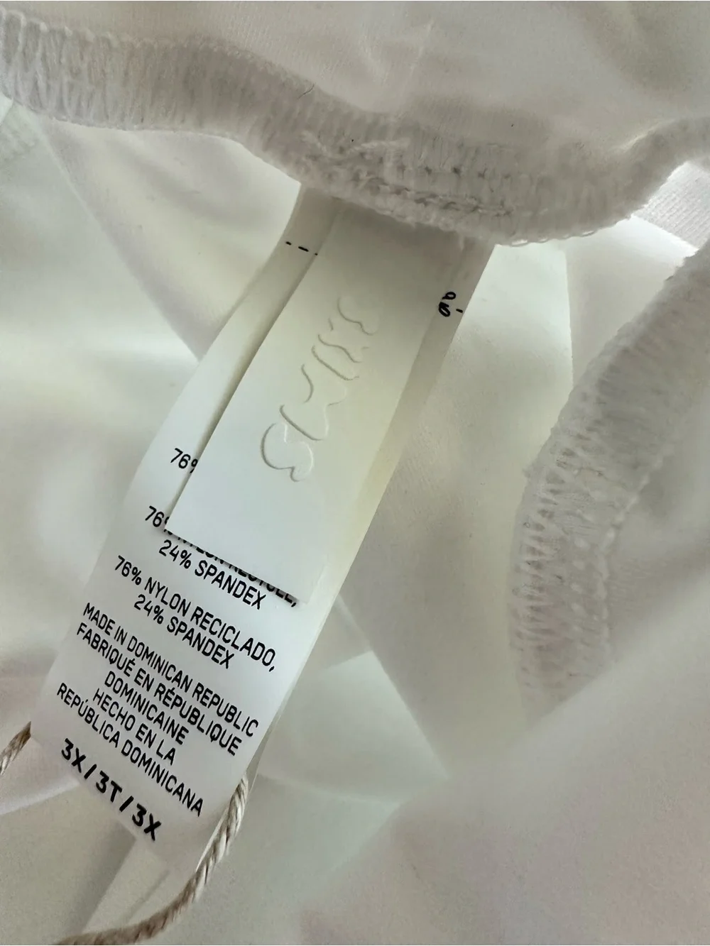NWT SKIMS Plus Size Recycled Swim Snow White Sarong Skirt - Size 3XL